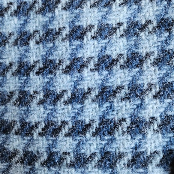 🍋 Reitmans Blue Houndstooth Wool Peacoat - Picture 3 of 11